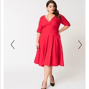 Unique vintage 2x Delores dress mauve nwt